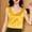 Yellow, variant on QUNYINEY Square Neck Tank Tops Women Sleeveless Floral Casual Camisole Tops Loose Satin Soft Tank Tops