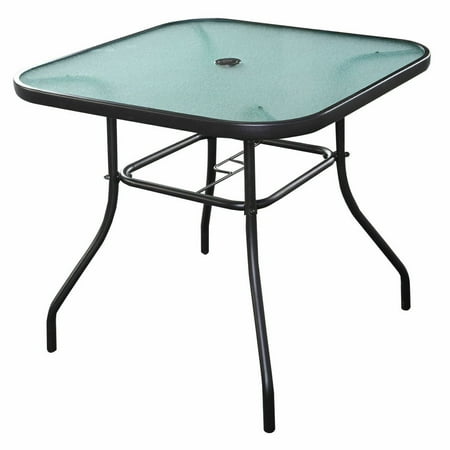 Extension Outdoor Dining Table - Costway 32 1/2'' Patio Square Bar Dining Table Glass Deck Outdoor Furniture Garden Pool