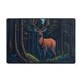 thumbnail image 1 of Bathroom Rug Non-Slip Mat, Super Soft Absorbent Bath Mat - Cartoon Deer Forest Flannel Non-Slip Floor Mat, 36"x24", 1 of 8