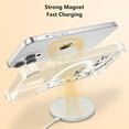 thumbnail image 4 of Fzchun Étui Magnétique pour iPhone 14 Pro Max avec Motif Floral Transparent Magsafe Design Imprimé Flexible Acrylique Antichoc pour Femmes Filles, Étui de Protection Fleur, Fleur de Poirier Blanche, 4 of 4