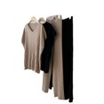 thumbnail image 5 of Jersey ajustado de estilo coreano de verano con cuello alto de color sólido + pantalones anchos recortados versátiles traje de punto plisado de dos piezas para mujer, 5 of 5
