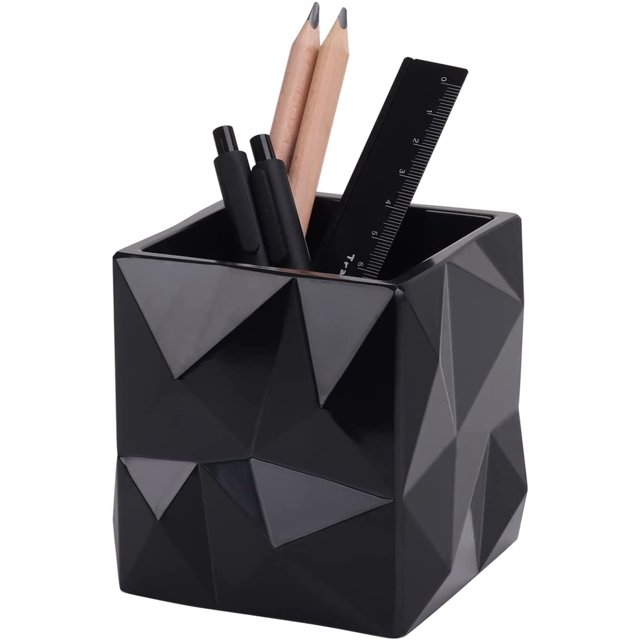 Olla de oficina, maceta de resina para bolígrafo, escritorio de oficina y caja de almacenamiento cuadrada, pingüino, soporte para brochas de maquillaje, soporte de estado kaili Sencillez