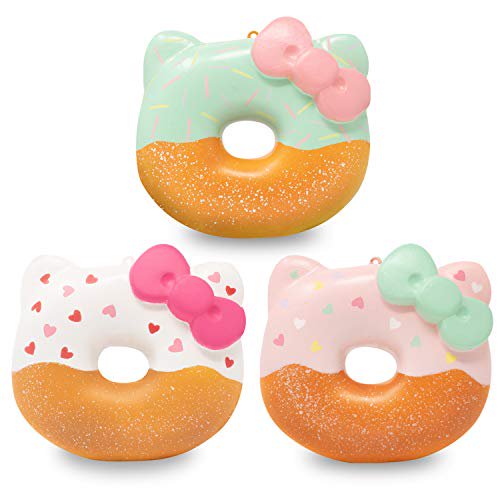 Hamee Hello Kitty Big Donut Cute Squishy Ball Chain For Kids 3 Piece Set Valentine White Valentine Pink New Mint Walmart Com Walmart Com