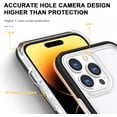 thumbnail image 4 of Case for iPhone 14 Pro Max 5G,Slim Thin Soft TPU Bumper & Hard PC Transparent Back Shockproof Scratch Resistant Protective Phone Case for iPhone 14 Pro Max 5G 2022 6.7 inch (Black), 4 of 14