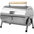thumbnail image 4 of Asador Carbon Portátil Tipo Barril Cromado 2 Parrillas 42x35 Plateado Houzer, 4 of 7