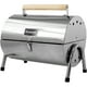 thumbnail image 4 of Asador Carbon Portátil Tipo Barril Cromado 2 Parrillas 42x35 Plateado Houzer, 4 of 7