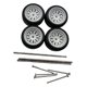 thumbnail image 5 of 4 ruedas y neumáticos de repuesto para coche RC, piezas de repuesto para coche RC, neumáticos para coche RC de juguete a escala 1/64. Blanco estilo C, 5 of 9