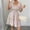 Red, variant on Summer Dresses for Women 2026 Boho Floral Smocked Square Neck Short Sleeve Mini Dress Ruffle Beach Summer Sundresses XL