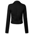 thumbnail image 3 of Made by Olivia Women's Classic Slim Fit Faux Leather Zip Up Biker Jacket, 3 of 7