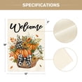 thumbnail image 4 of Sm:)e Fall Garden Flag 12x18 Inch Double Sided - Seasonal Decorative Flag Rustic Autumn Outdoor Yard Decor, Welcome Pumpkins and Eucalyptus, 4 of 7