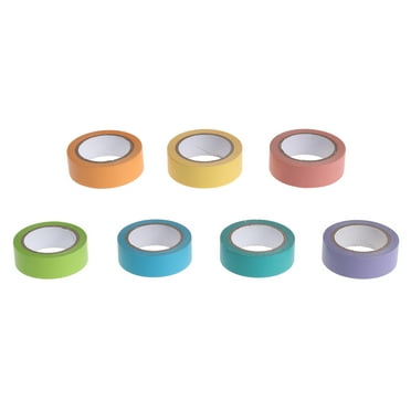 7 Rolls Tape Adhesive Decorative Washi Masking Rainbow Color Colorful Coloured Duct