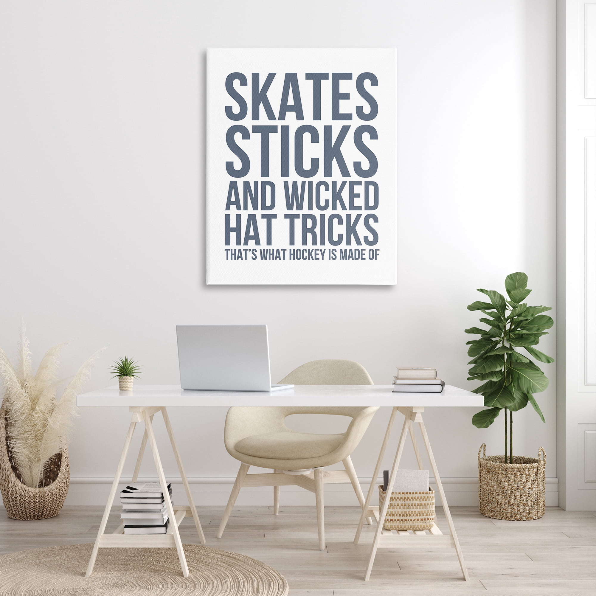 Stupell Industries What Hockey Is Made Of Sports Painting Gallery Wrapped Canvas Art Print Wall Art, 36 x 48