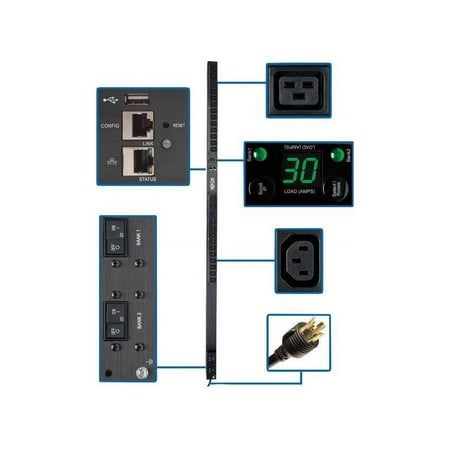 UPC: 0037332204479 | Tripp Lite PDUMNV30HVLX 5/5.8kW Single-Phase Monitored PDU