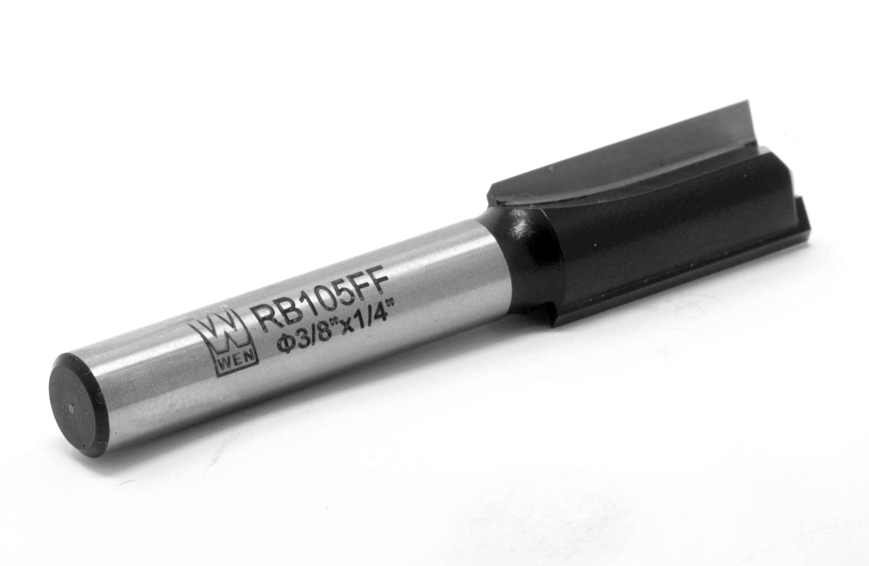 WEN 3/8 in. Straight 2-Flute Carbide-Tipped Router Bit with 1/4 in. Shank