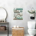 thumbnail image 5 of Teal Farmhouse Bathroom Decor Wall Art Rustic Flower Butterfly Bathroom Pictures wall Decor Canvas Print Bathroom Rules Sign Home Decorations For Bathroom Framed 12"x16", 5 of 6