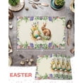 thumbnail image 6 of Easter Placemats Set of 4, Brown Bunny Colorful Egg Placemat for Dining Table Decorations, Spring Flowers Leaf Plant Place Mats, Spring Table Mats for Kitchen Dinner Seasonal Holiday Party Decor, 6 of 6