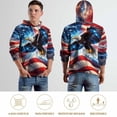 thumbnail image 6 of LAOLIUSN Funny American Flag Eagle Hoodie USA Bald Eagle Graphic Sweatshirt S-4XL, 6 of 7