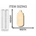thumbnail image 2 of Unfinished Wood Baby Bottle Shape - Nursery Decor - Craft- up to 46" DIY 7" / 1/8", 2 of 3