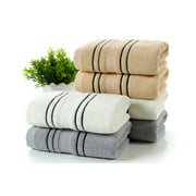 Tatum88Towels (34*74cm) - 100% Ring Spun Cotton Pool Towels, Soft Quick Dry Bath Towels (6 Pack - 2 Brown + 2 Cyan + 2 White)
