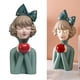 thumbnail image 2 of Estatuas modernas y adorables de niñas, figuras decorativas para sala de estar, dormitorio, Manzana niña verde, 2 of 4
