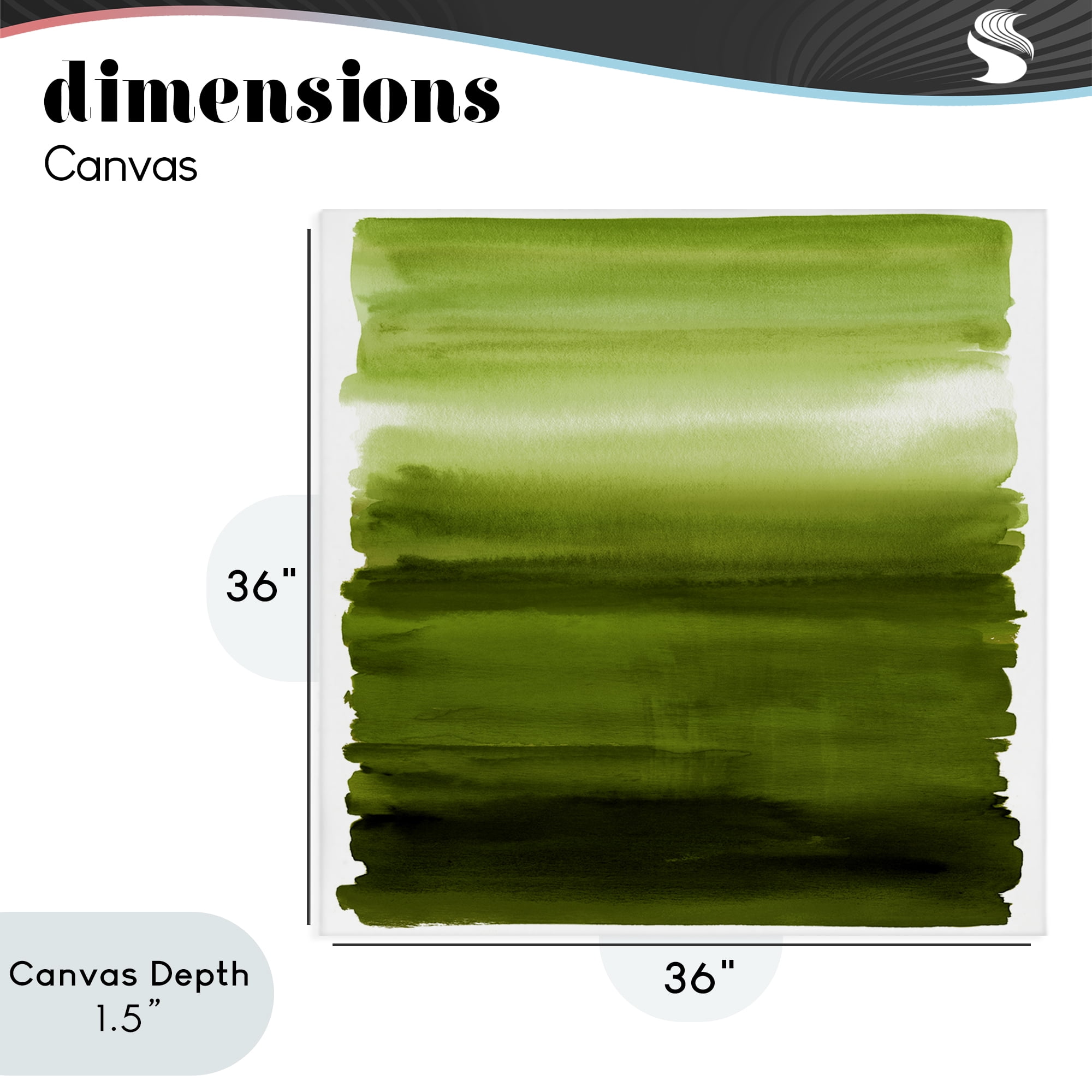 Stupell Industries Earthy Green Ombre Canvas Wall Art, design by Allie Corbin