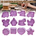 thumbnail image 2 of VALINK 2 Pcs Cartoon Cute PP Mold Set for Cookie Making Decorating Fondant Cake Tool, 2 of 7
