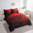 thumbnail image 3 of Castle Fairy Teens Red Rose Bedding Comforter Set,Romantic Flower Queen Bedding Sets, 3 of 8