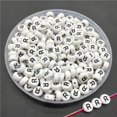 thumbnail image 1 of 100 Cuentas De Letras Acrílicas Redondas 26 Inglesas Pulsera Perlas Multicolor Melocotón En Forma De Corazón Para Bricolaje Collar Producción, 1 of 4