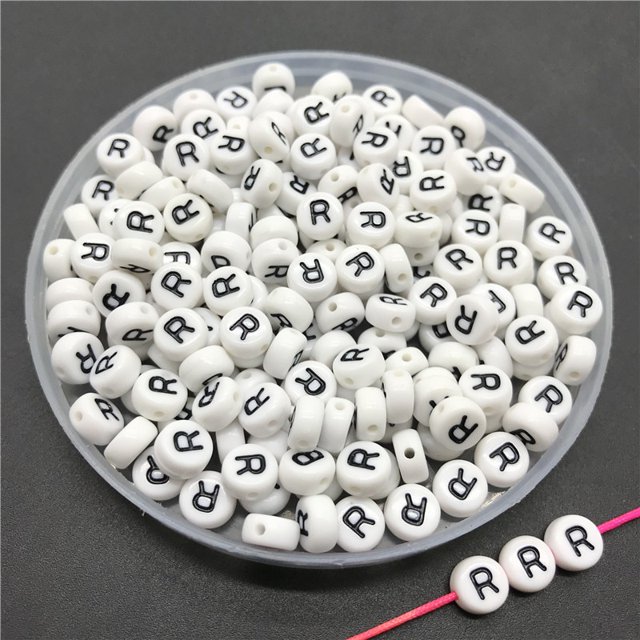 100 Cuentas De Letras Acrílicas Redondas 26 Inglesas Pulsera Perlas Multicolor Melocotón En Forma De Corazón Para Bricolaje Collar Producción