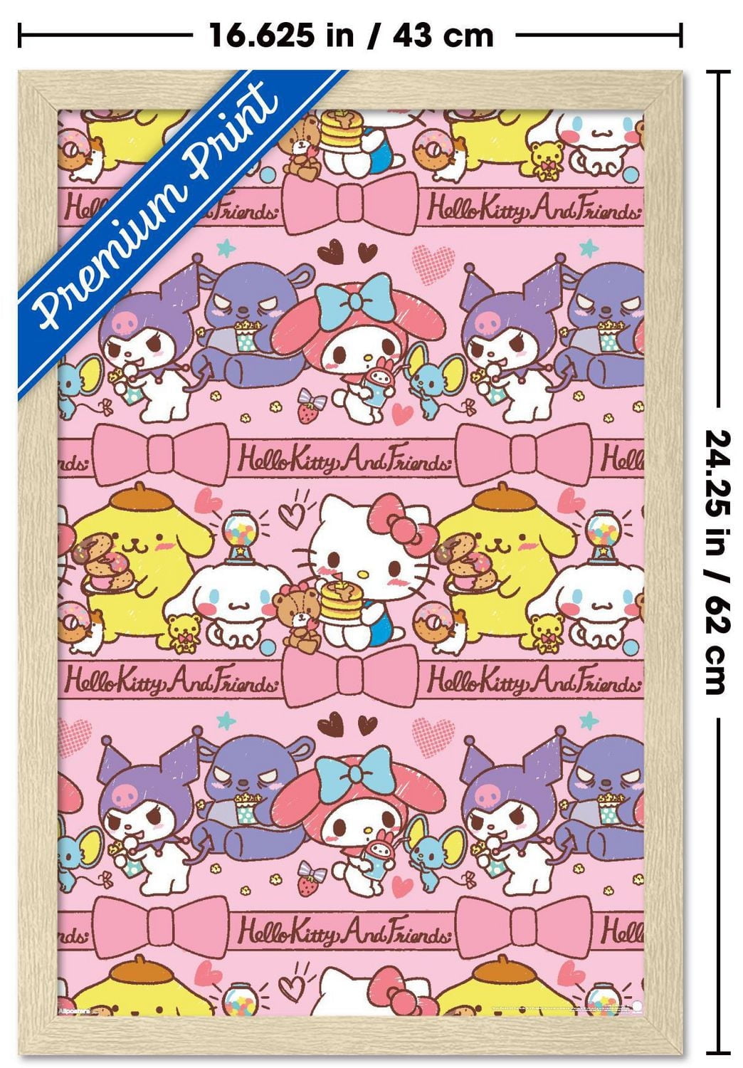 Hello Kitty and Friends: 25 Snack Time - Collage Wall Poster