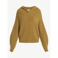 thumbnail image 5 of Free Assembly Women's V-Collar Sweater with Long Sleeves, Midweight, Sizes, XS-XXL, 5 of 5