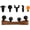 Brown, variant on Psoas Muscle Release Tool, Neck Back Psoas Hip Stretcher, Hip Hook Hip Flexor Release Massage Tool, Deep Tissuer Trigger Point Massager Tool with Adjustable 5 Types 20 Massage Heads