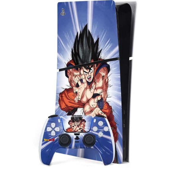 Skinit Dragon Ball Z Goku Kamehameha Blast PS5 Slim Digital Edition Bundle Skin