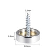 thumbnail image 2 of 20mm Mirror Screws Decorative Cap Cover Nails Polished Stainless Steel 4Pack, 2 of 5