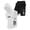 White, variant on Men Clothes Two Piece Summer Outfits Hooded Short Sleeve Outdoor Sports And Versatile And Stylish Fashion Casual Clothing Set Size L