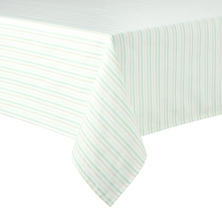 

Martha Stewart Daisy Stripe Tablecloth Single Pack Green 60 x102