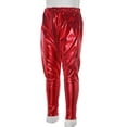 thumbnail image 5 of IEFIEL Little Kids Girls Bronzing Cloth Elastic Waist Harem Pants Girls Jazz Hip Hop Streetwear Sweatpants Red 12-24 Months, 5 of 7
