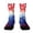 Deep Red, variant on Red Blue Tie Dye Patriotic Compression Socks Knee High for Women and Men Long Socks for Athletic Running Work Hiking Cycling Travel (White)