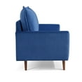 thumbnail image 6 of 69 Inch Wide Upholstered Two Cushion Sofa with Cambered Arms in Blue Velvet, 6 of 13