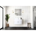 thumbnail image 2 of Sleek and Spacious - 30-inch Glossy White Bath Vanity with LED Mirror for Quick Installation, 2 of 3