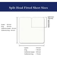 thumbnail image 2 of California King Size 28" Split Top Flex Head 4-PCs Sheet Set Fits 19-24" Deep Pocket, 500-TC Egyptian Cotton (Stripe, White), 2 of 6
