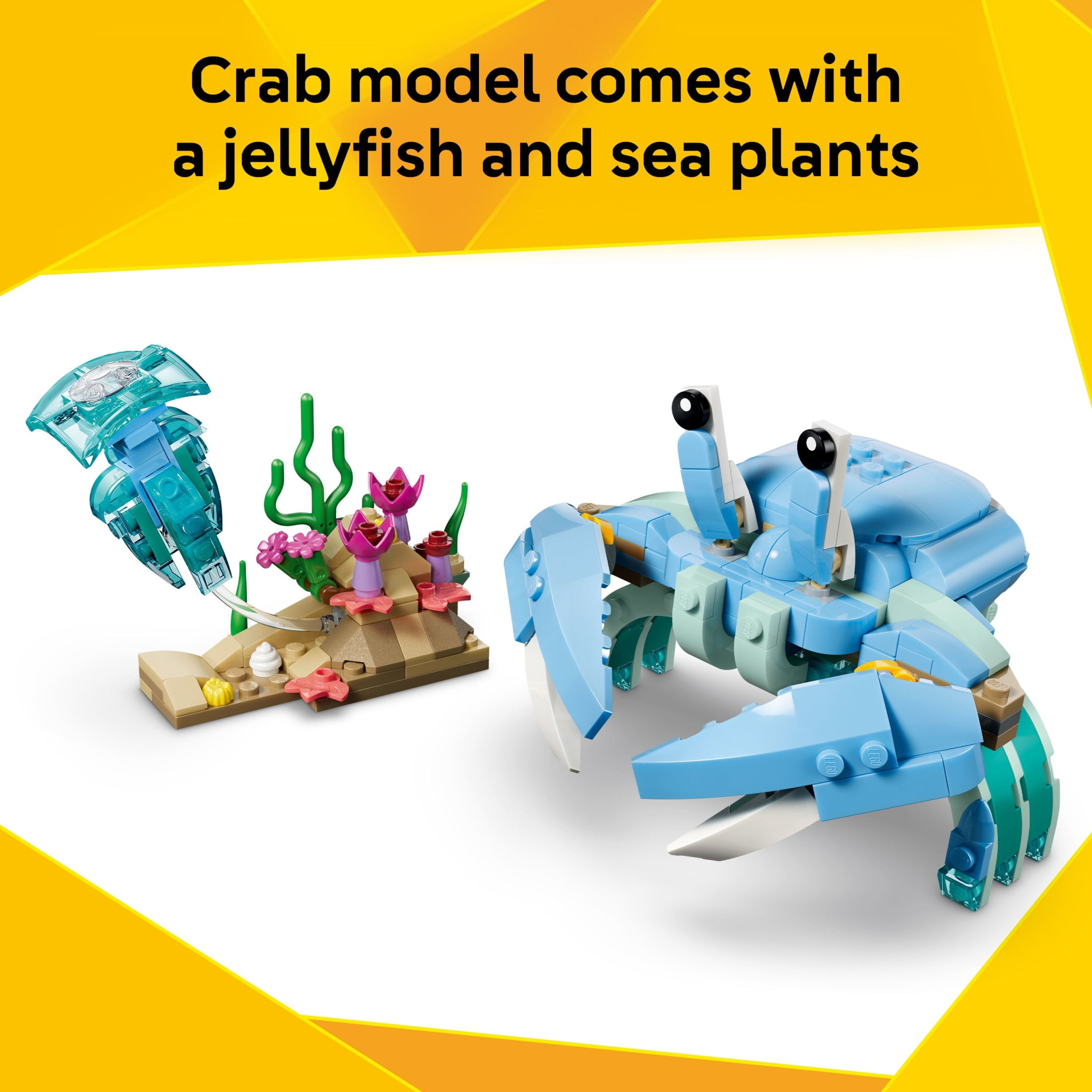 LEGO Creator 3 in 1 Sea Animals: Beautiful Dolphins Building Toy for Girls, Boys, Ages 8+ - Birthday Gift for Kids - Build a Dolphin, Seahorse, or Crab Animal Figure - 31385