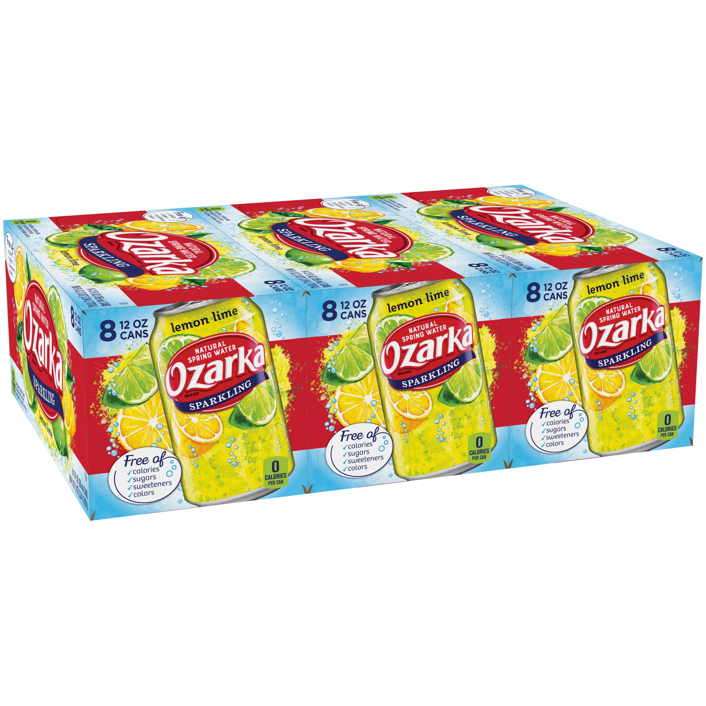 Ozarka Sparkling Water, Lemon Lime, 12 oz. Cans (Pack of 24)