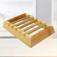 thumbnail image 3 of HEATSHAKING Soap Container 1Pack Rectangular Bamboo Soap Box for Bathroom Organizer Storage Beige 4.7x3.4x0.9in, 3 of 8