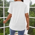 thumbnail image 6 of Uootdi Women's Henley Tops Short Sleeve Button Placket Blouses Casual Daily Style Soft Breathable Relaxed Fit Tees Gift, 6 of 7