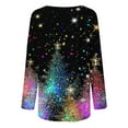 thumbnail image 4 of Christmas Tree Graphic Sweatshirt for Women Long Sleeve Pullover Holiday Tunic Tops Winter Casual Crewneck Sweater, 4 of 4