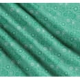 thumbnail image 3 of Soimoi Green Cotton Voile Fabric Artistic Flower Mandala Decor Fabric Printed Yard 56 Inch Wide, 3 of 7