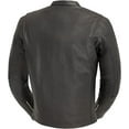 thumbnail image 2 of First Mfg Co - Titan - Men's Motorcycle Biker Riding Black Leather Jacket - 3X Large, 2 of 5