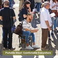 thumbnail image 4 of Camping Stool Small Retractable Folding Chair Foot Rest Stainless Steel Compact Lightweight Backpacking Stool With Carry Bag 12.6x12.6x13.8 Inches, 4 of 5