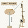 thumbnail image 3 of Cat Tower 5-Tier Floor to Ceiling Cat Tree Height，Adjustable, Tall Cat Climbing Tree Featuring with Scratching Post, Cozy Bed,Interactive Ball Toy for Indoor Cats/Kitten, 3 of 9